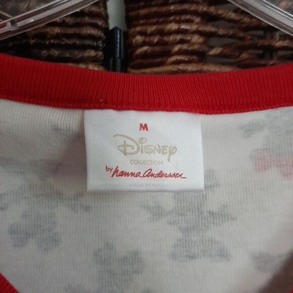 Hanna Andersson Disney Organic Cotton Minnie Mouse Women's Pajama Shirt Medium - Picture 4 of 6